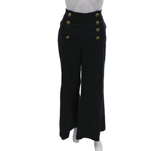 Zimmermann Womens Black Dress Pants Button 58% Cotton Size 1